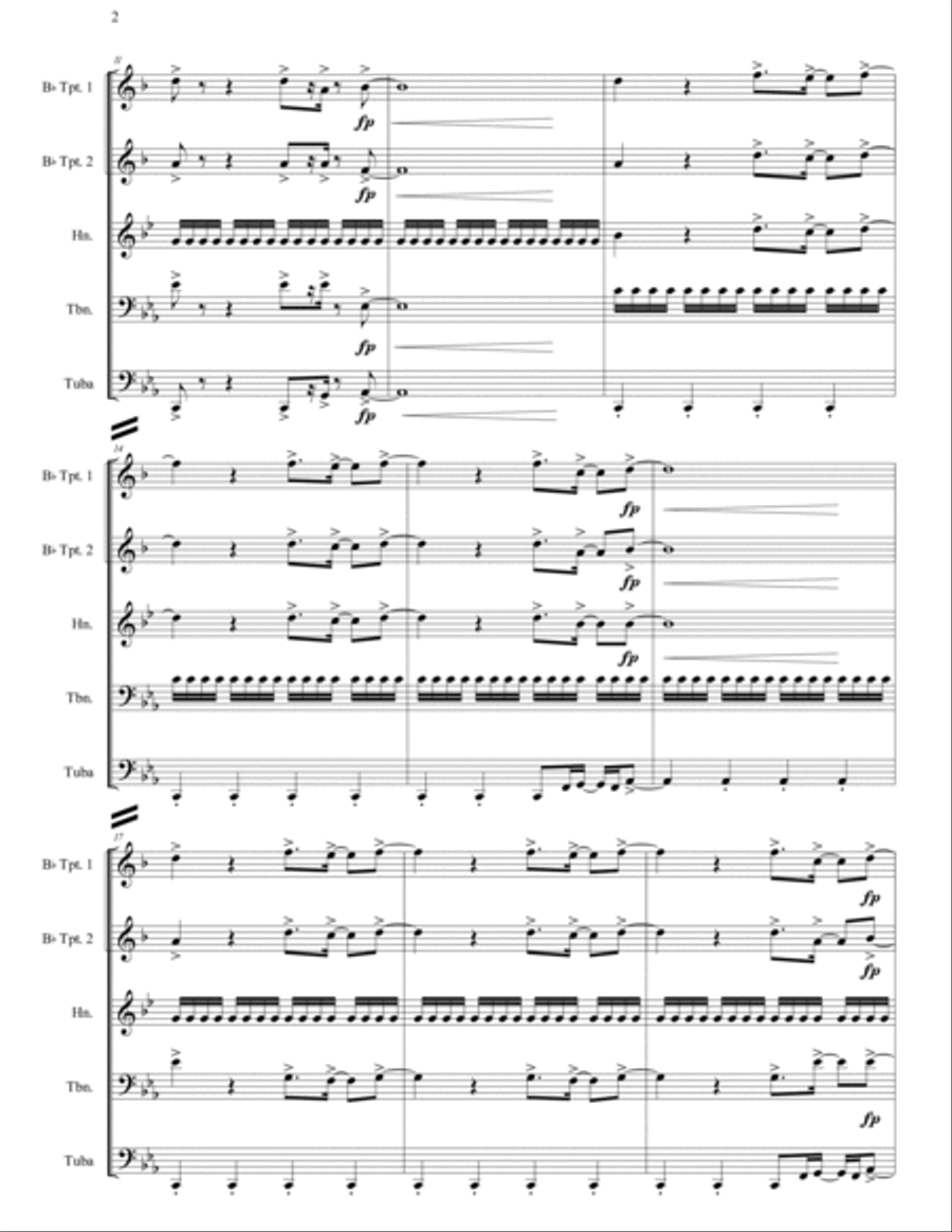 Eye Of The Tiger Eye Of The Tiger Brass Ensemble scores gallery preview page 5