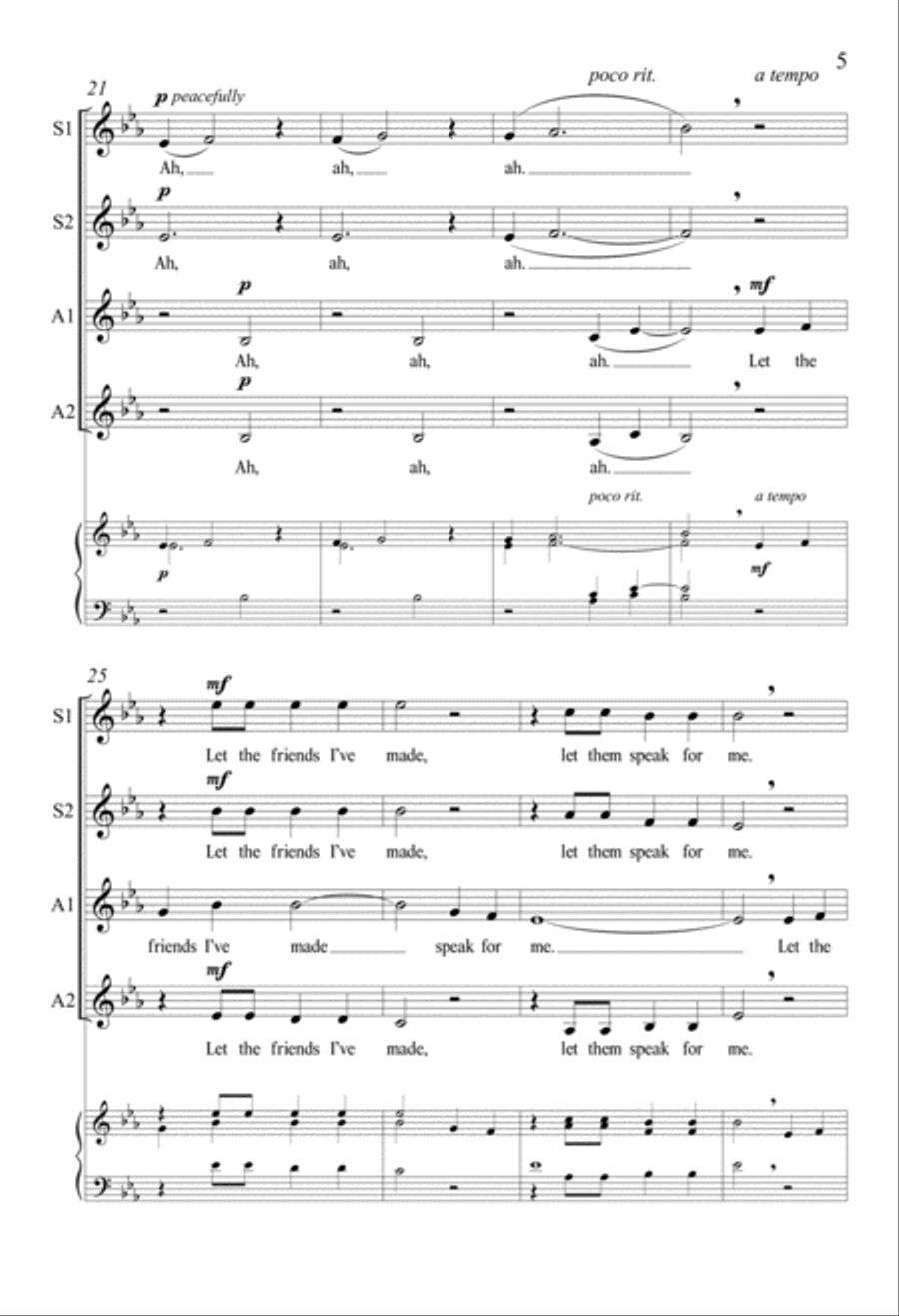 Let the Life I've Lived Speak for Me SSAA scores gallery preview page 5