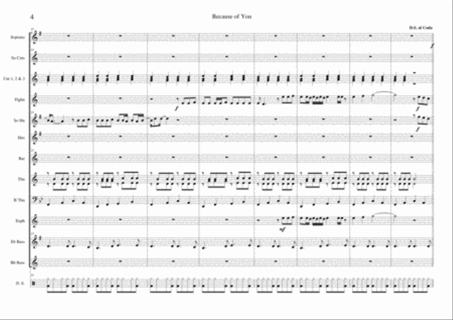 Because Of You Because Of You Small Ensemble scores gallery preview page 4