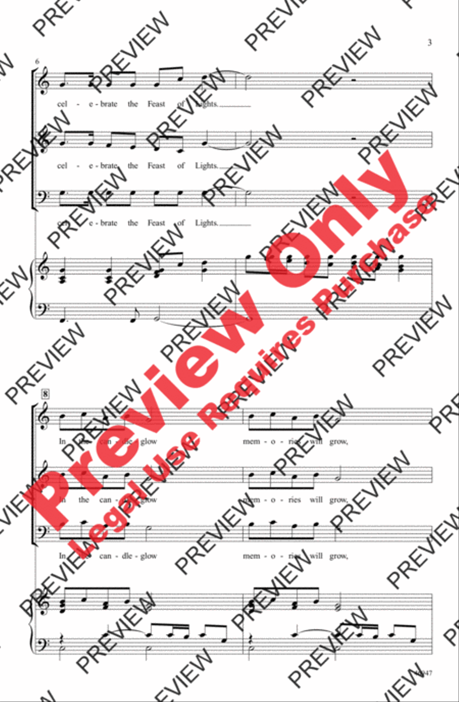 In the Candleglow In the Candleglow 3-Part scores gallery preview page 3