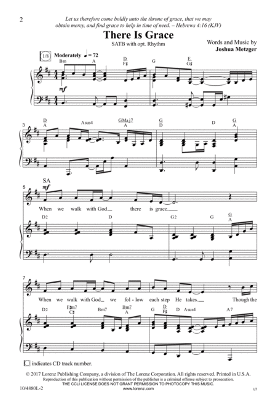 There Is Grace 4-Part scores gallery preview page 2