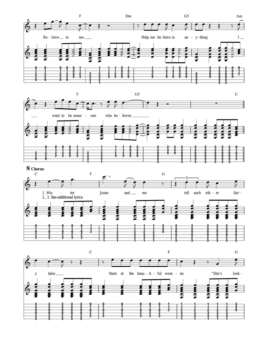Mr. Jones Acoustic Guitar scores gallery preview page 4