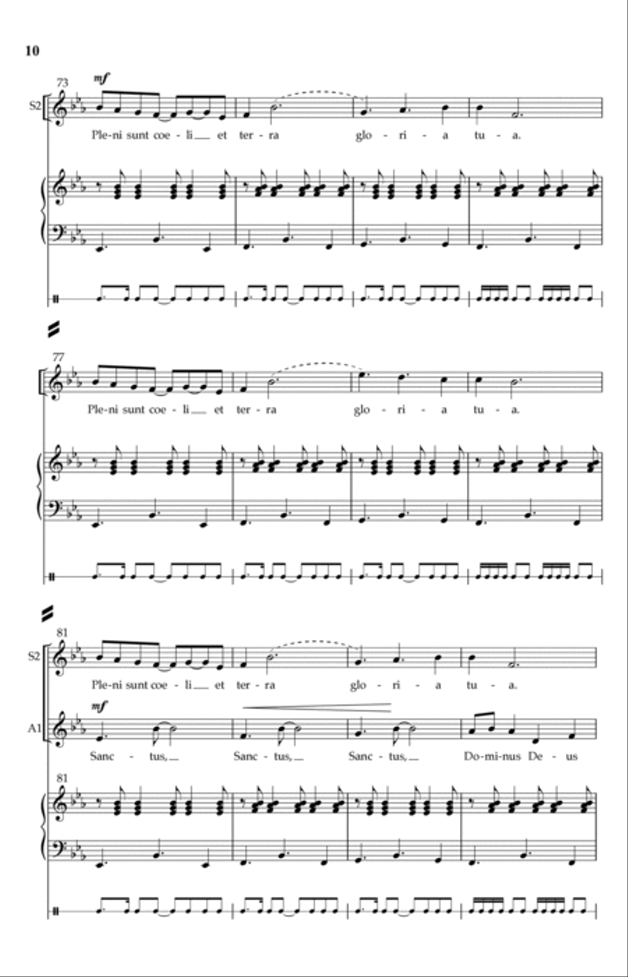 Benedictus & Sanctus (from Missa Brevis) SSAA scores gallery preview page 8