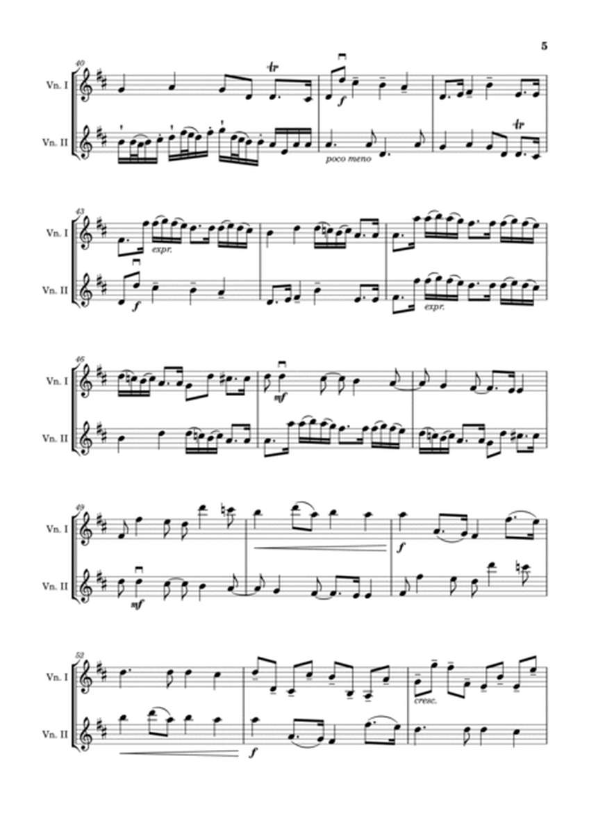 Johann Pachelbel - Canon in D Major, P.37; T.337. Arrangement for Violin Duet. Score and Parts. image number null