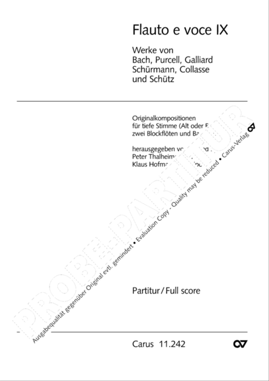 Flauto e voce IX Recorder scores gallery preview page 2