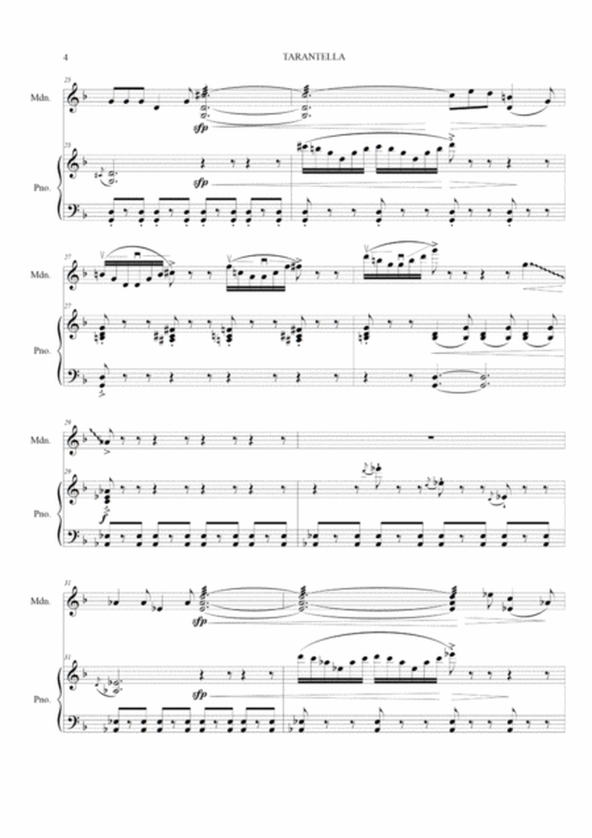 Tarantella for Mandolin and Piano image number null