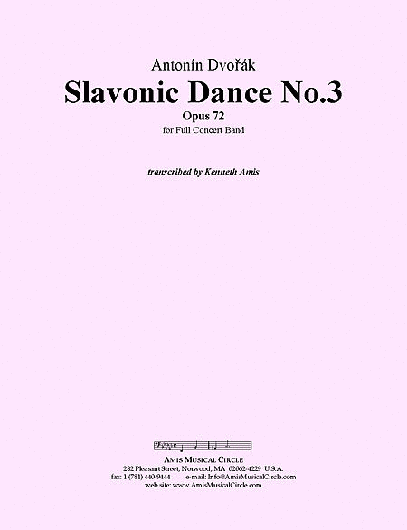 Slavonic Dance No.3, Op.72 - STUDY SCORE ONLY image number null