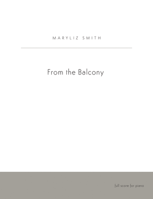 Book cover for From the Balcony