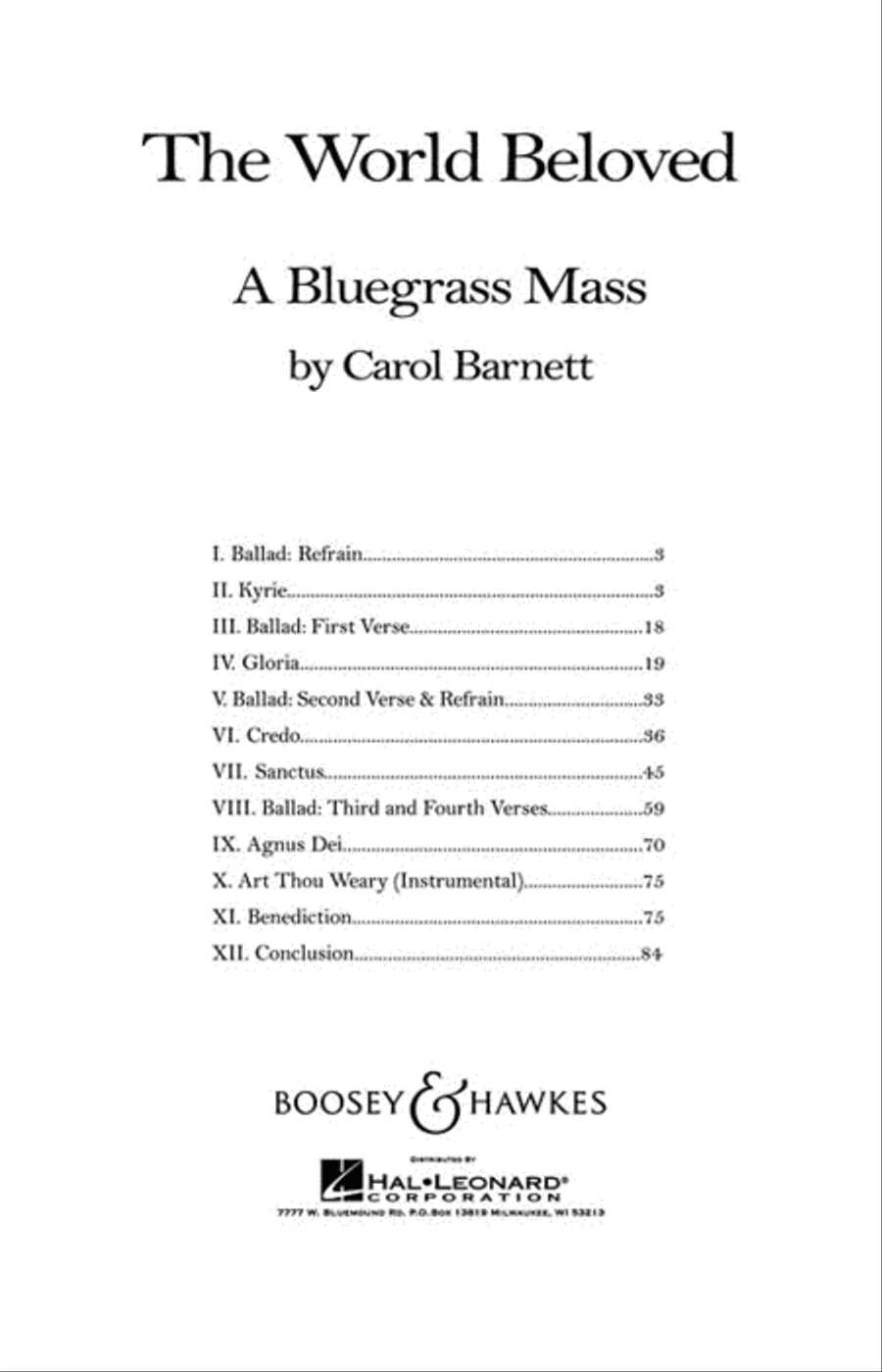 The World Beloved: A Bluegrass Mass 4-Part scores gallery preview page 2