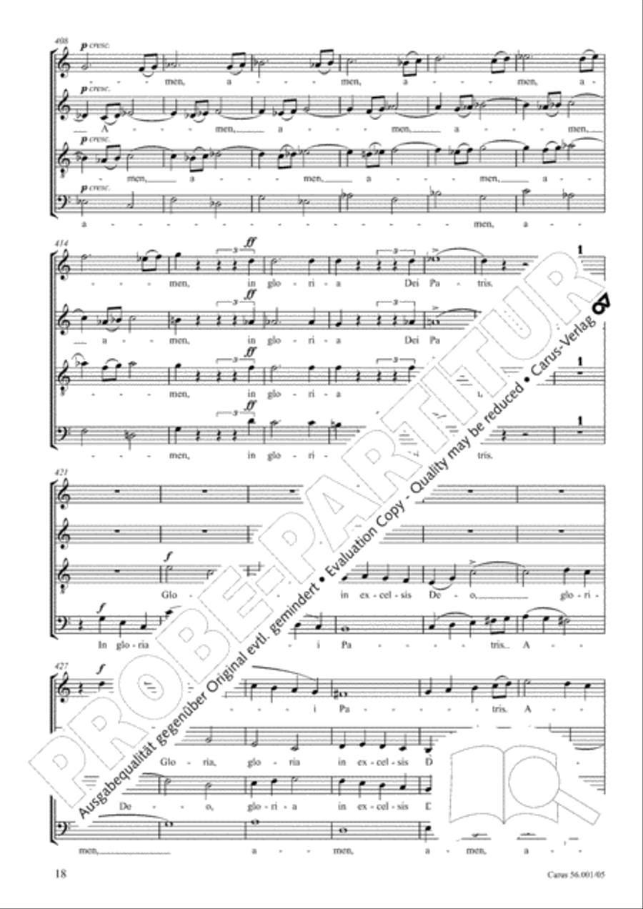 Edizione Nazionale delle Opere di Giacomo Puccini. III. Vocal music; 2. Messa a 4 voci (vol. III/2) 4-Part scores gallery preview page 19