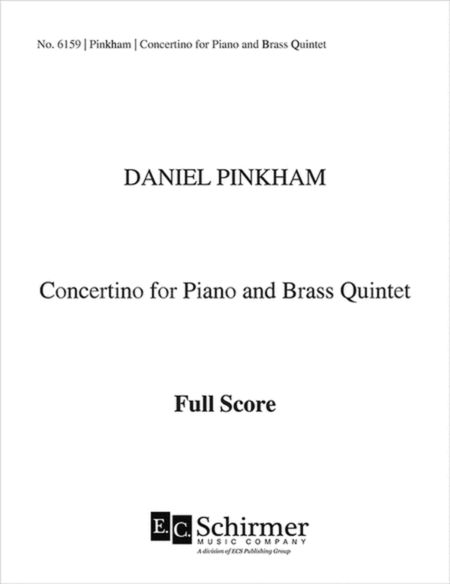 Concertino for Piano and Brass Quintet (Score & Parts)