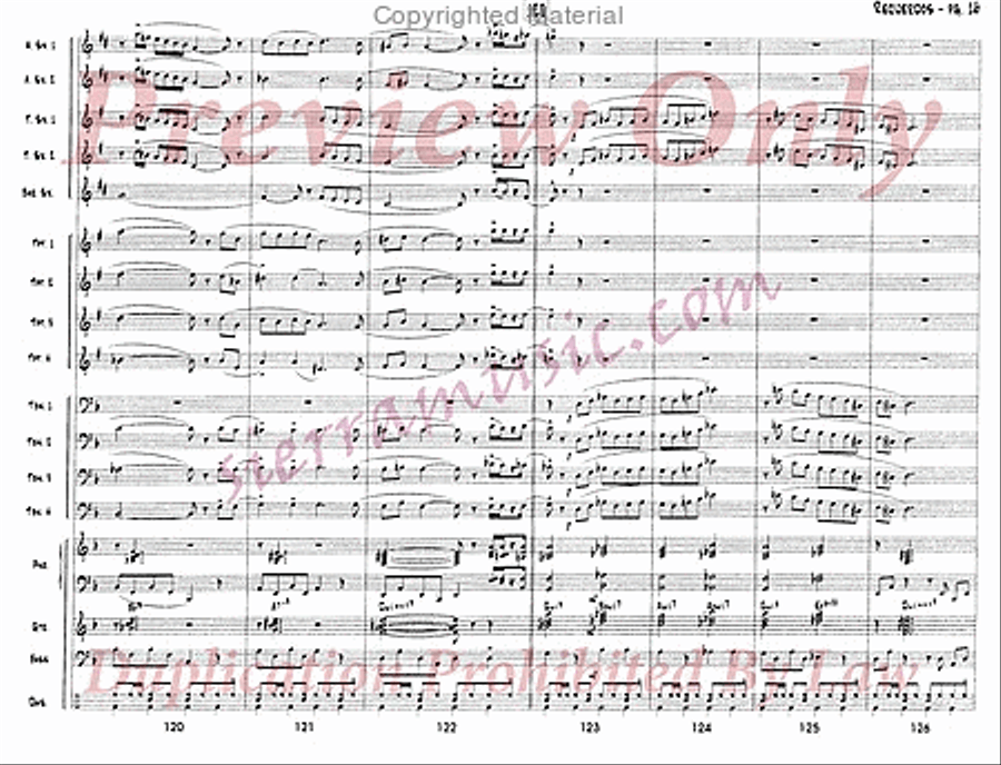 Recuerdos (Edited) Jazz Ensemble scores gallery preview page 17