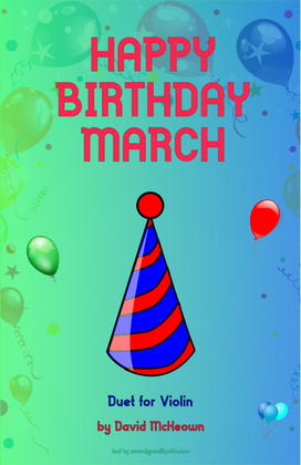 Book cover for Happy Birthday March, for Violin Duet