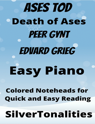 Ases Tod Opus 46 Number 2 Easy Piano Sheet Music with Colored Notation