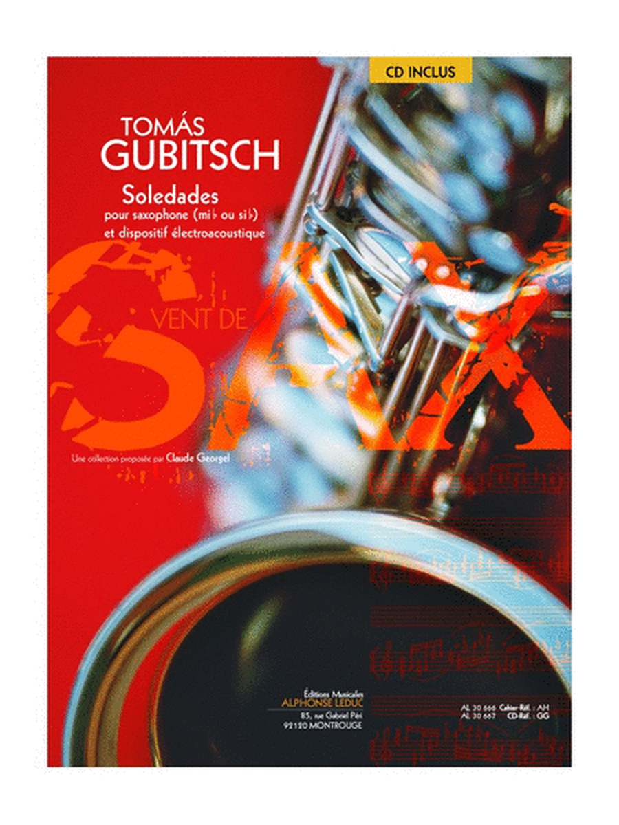 Gubitsch Tomas Soledades Alto Or Soprano Saxophone Book/cd Al30667