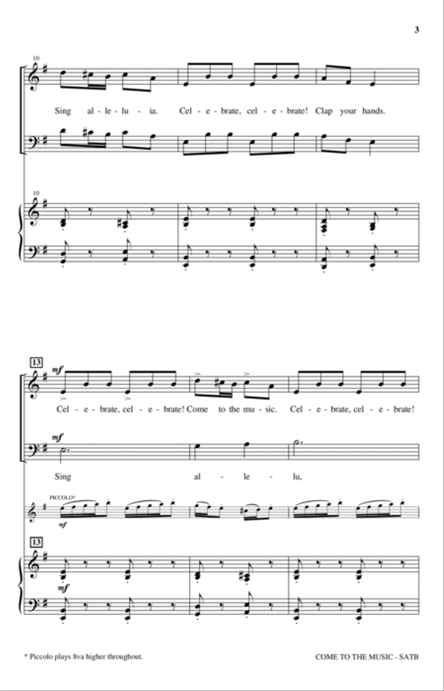 Come To The Music 4-Part scores gallery preview page 2
