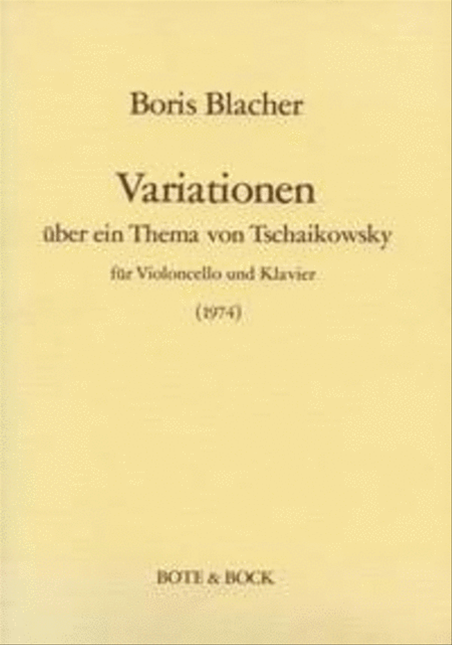 Variations on the theme by Tchaikovsky Piano Accompaniment scores gallery preview page 1