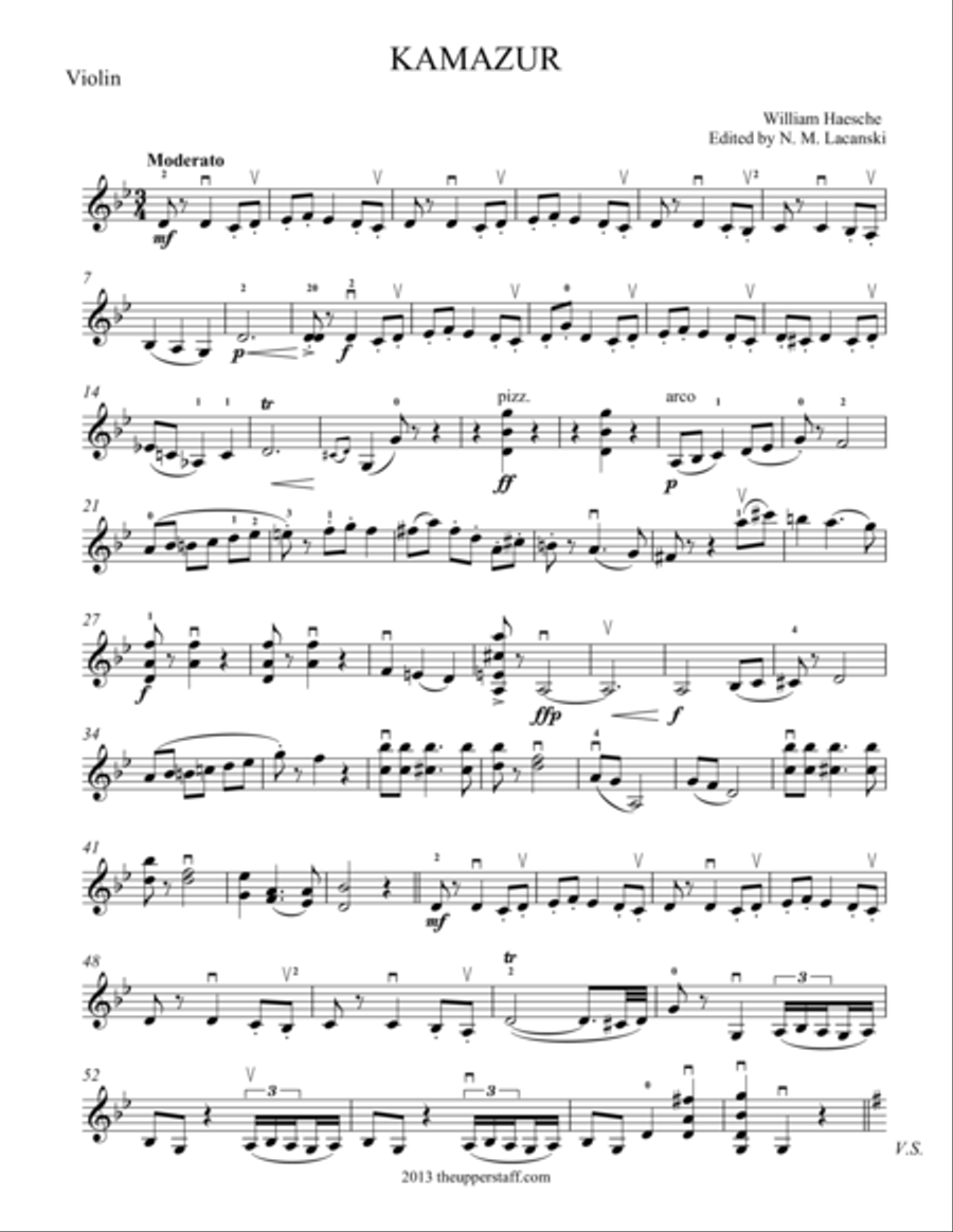 Kamazur Violin Solo scores gallery preview page 1