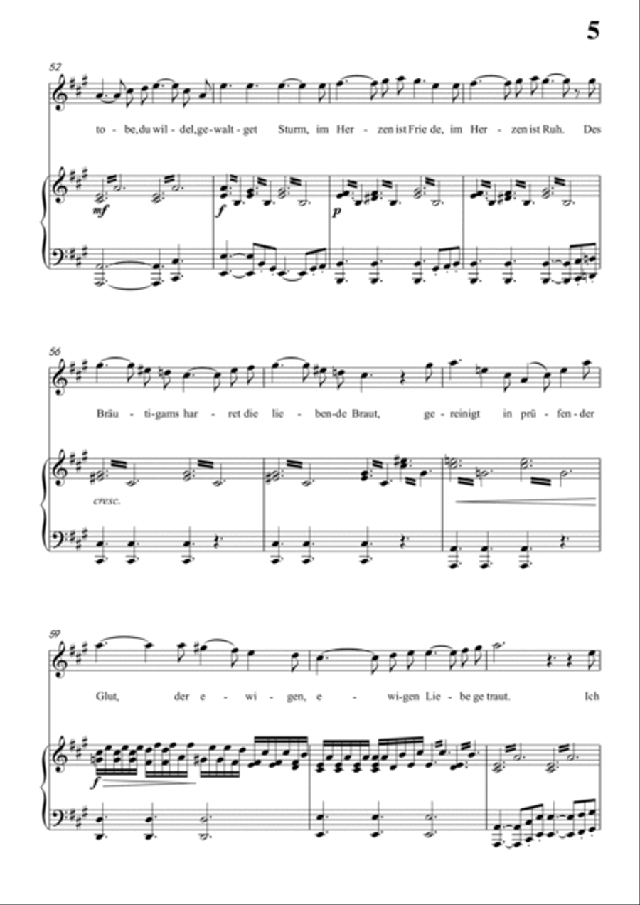 Schubert-Die junge nonne in A minor,for Vocal and Piano Voice scores gallery preview page 6