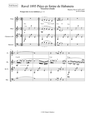 Book cover for Ravel Vocalise Etude En Form Habanera Woodwind Quartet (Oboe Solo)