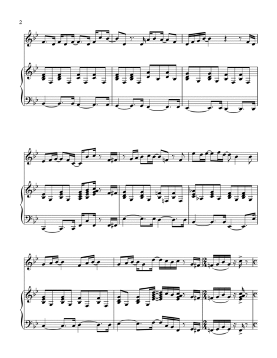 Nothing's Gonna Change My Love For You Woodwind Duet scores gallery preview page 3