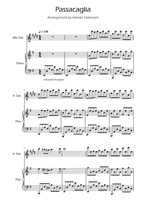Passacaglia - Handel/Halvorsen - Alto Sax Solo w/ Piano