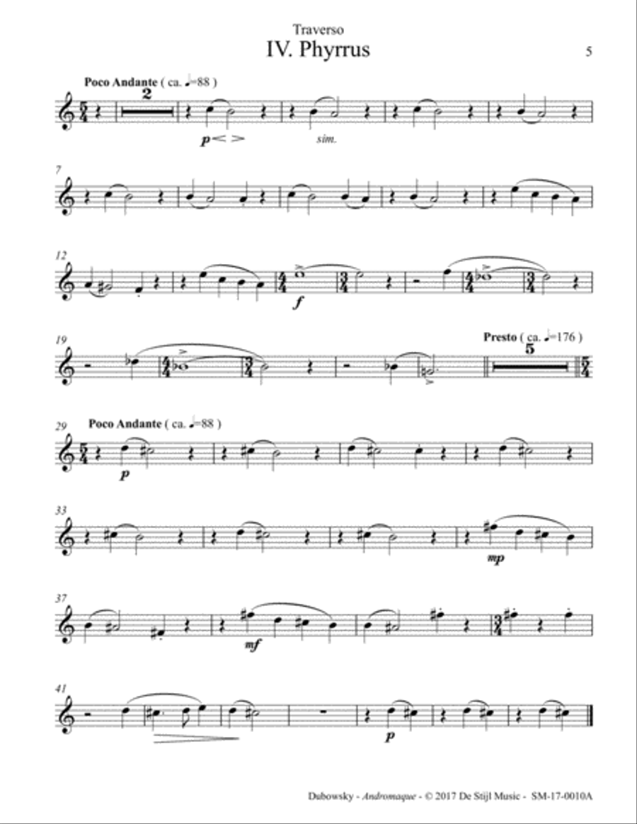 Andromaque Mini-Opera (Baroque Ensemble) Parts Double Bass scores gallery preview page 5
