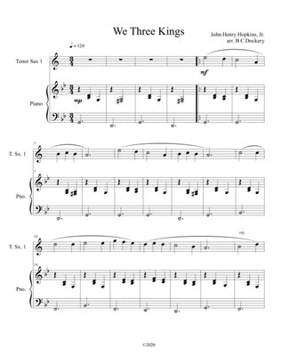 We Three Kings (tenor sax solo) with optional piano accompaniment