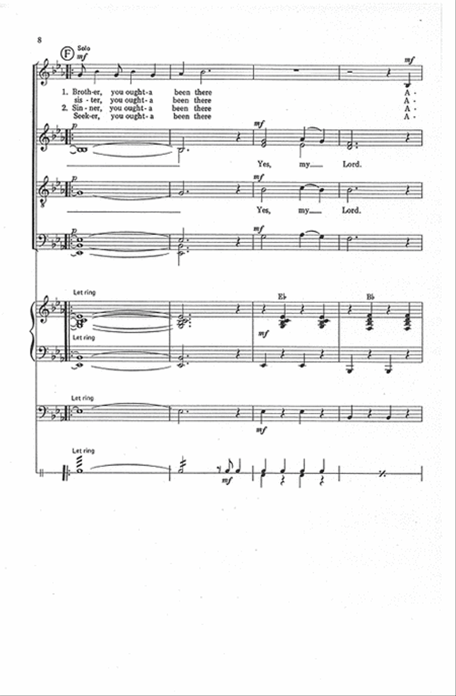 Roll Jordan, Roll 4-Part scores gallery preview page 7