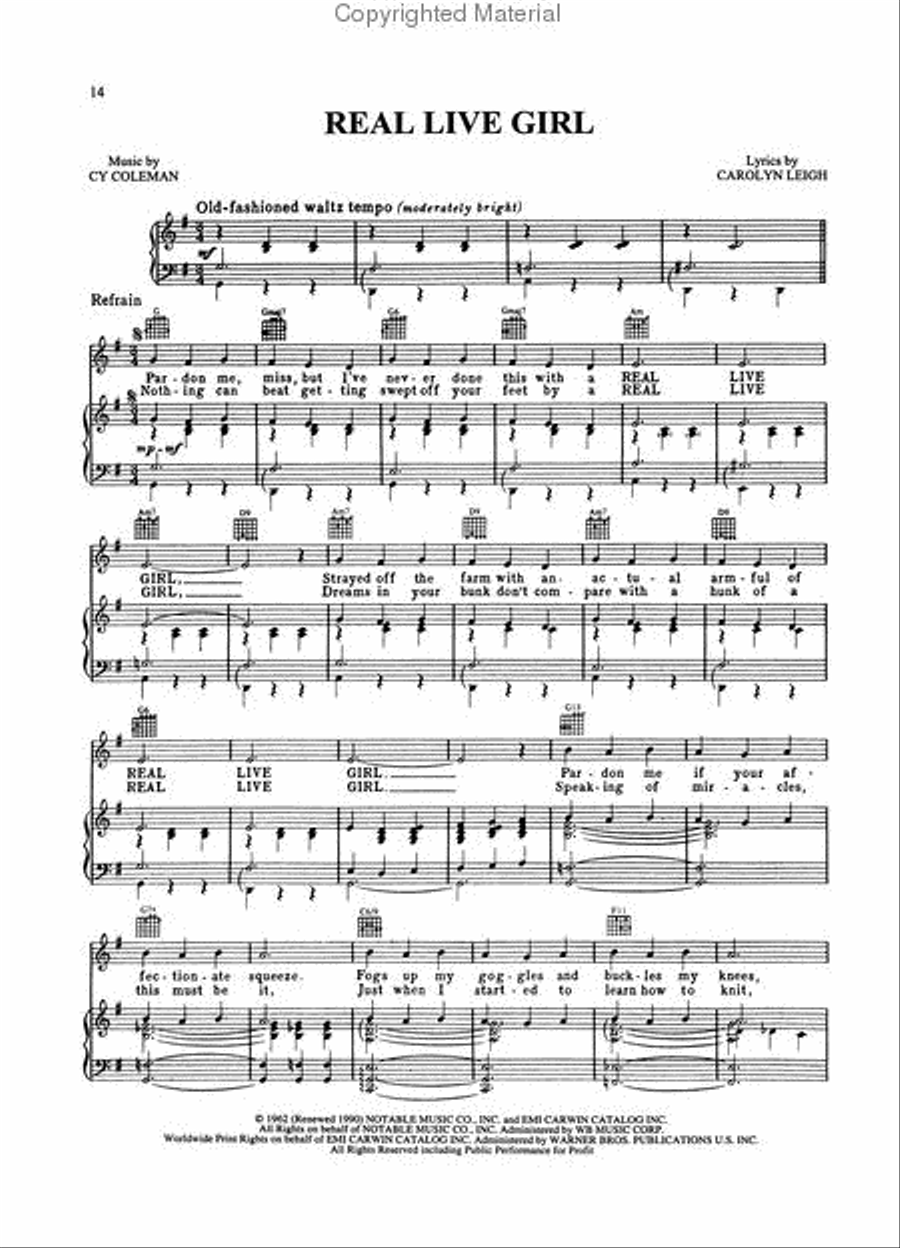 Little Me (Vocal Selections) Piano, Vocal, Guitar scores gallery preview page 4