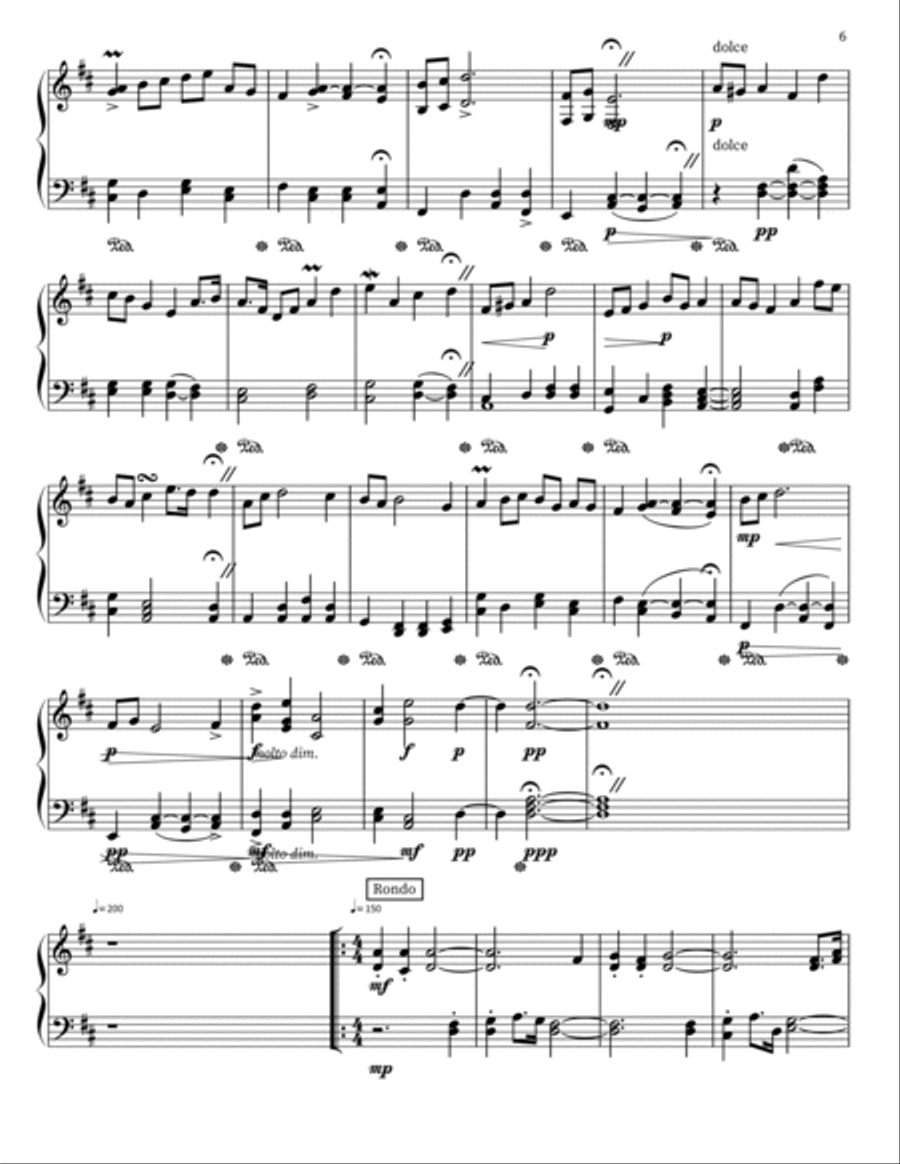 Piano Sonata No.1 In D Major Piano Solo scores gallery preview page 6