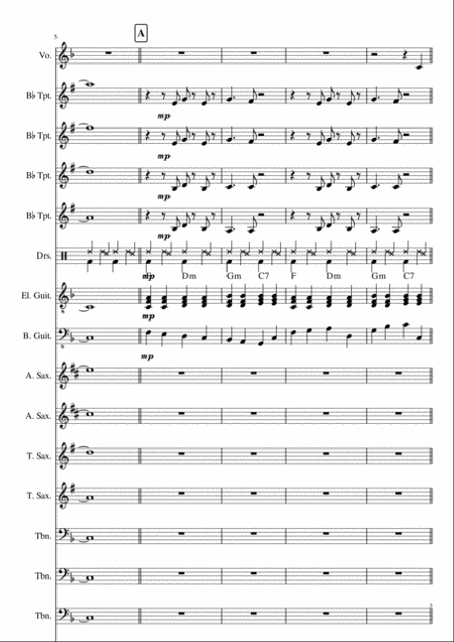 Beyond The Sea Piano, Vocal, Guitar scores gallery preview page 3