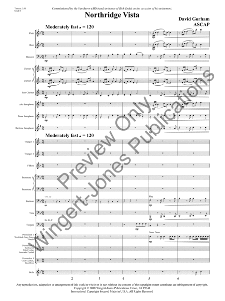 Northridge Vista Concert Band scores gallery preview page 4