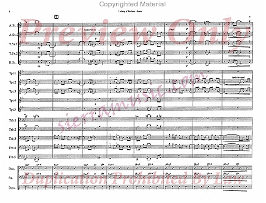 Lullaby Of Birdland Jazz Ensemble scores gallery preview page 3