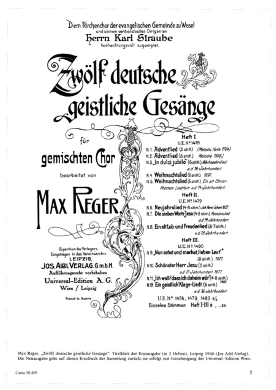 Zwolf deutsche geistliche Gesange Score scores gallery preview page 6