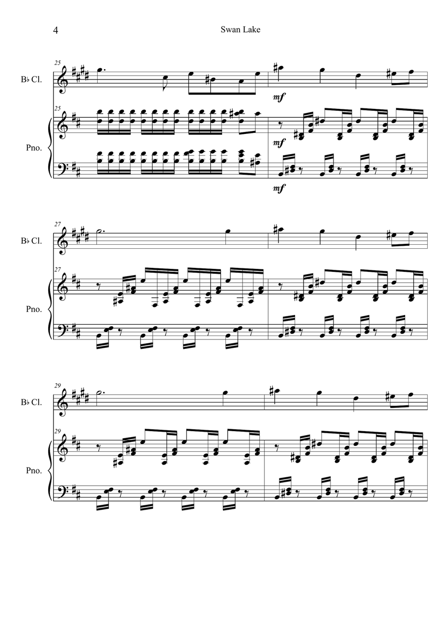 Tchaikovsky's The Flight of Swans - Score and Parts Tchaikovsky's The Flight of Swans - Score and Parts Woodwind Duet scores gallery preview page 5