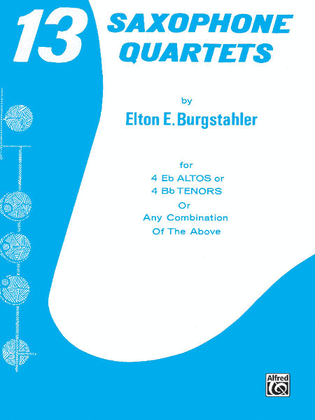 Book cover for 13 Saxophone Quartets