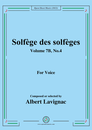 Lavignac-Solfege des solfeges,Volume 7B No.4,for Voice