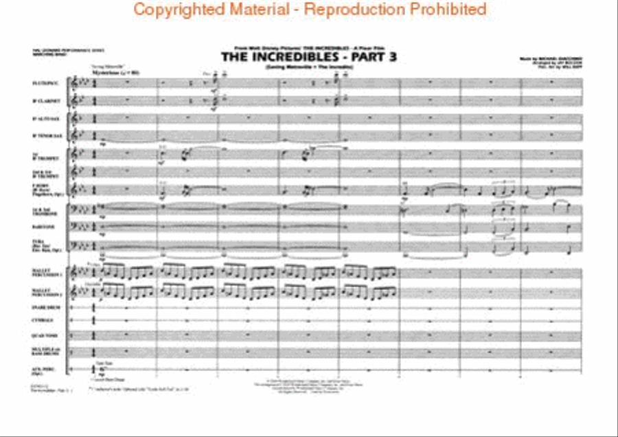 The Incredibles – Part 3 Marching Band scores gallery preview page 3
