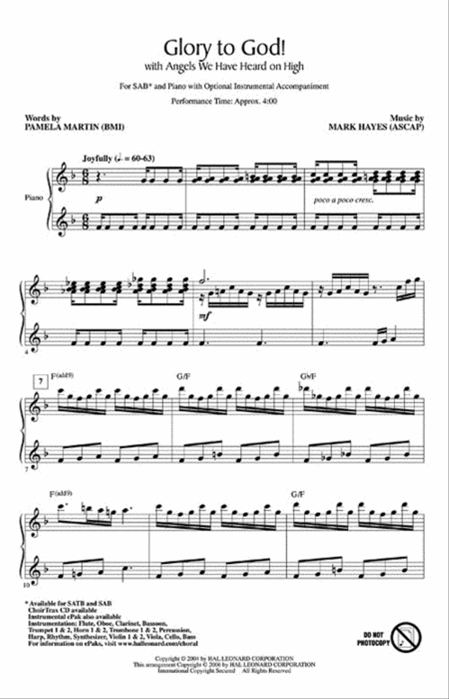 Glory to God! Glory to God! 3-Part scores gallery preview page 2