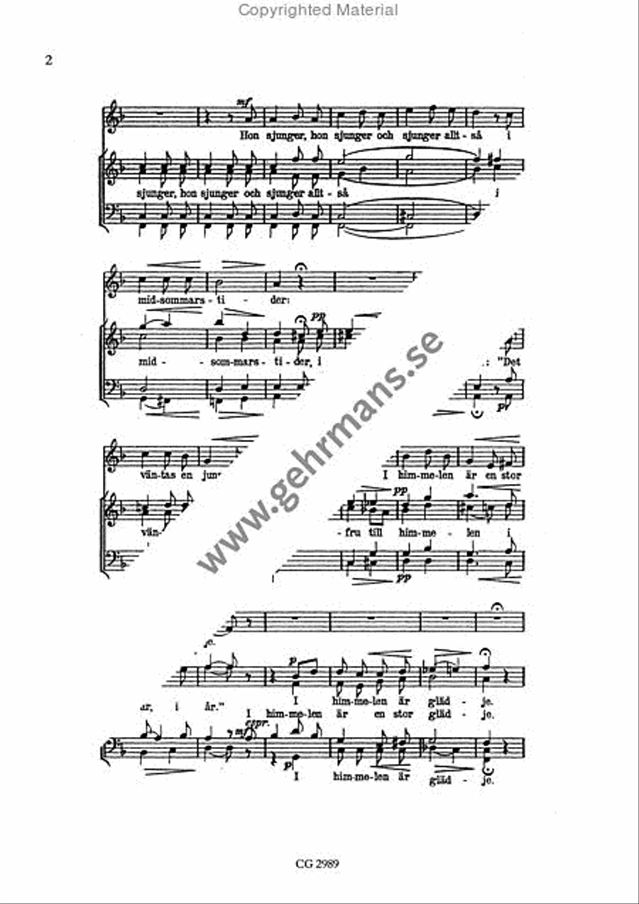 Duvans sang pa liljekvist TTBB scores gallery preview page 3