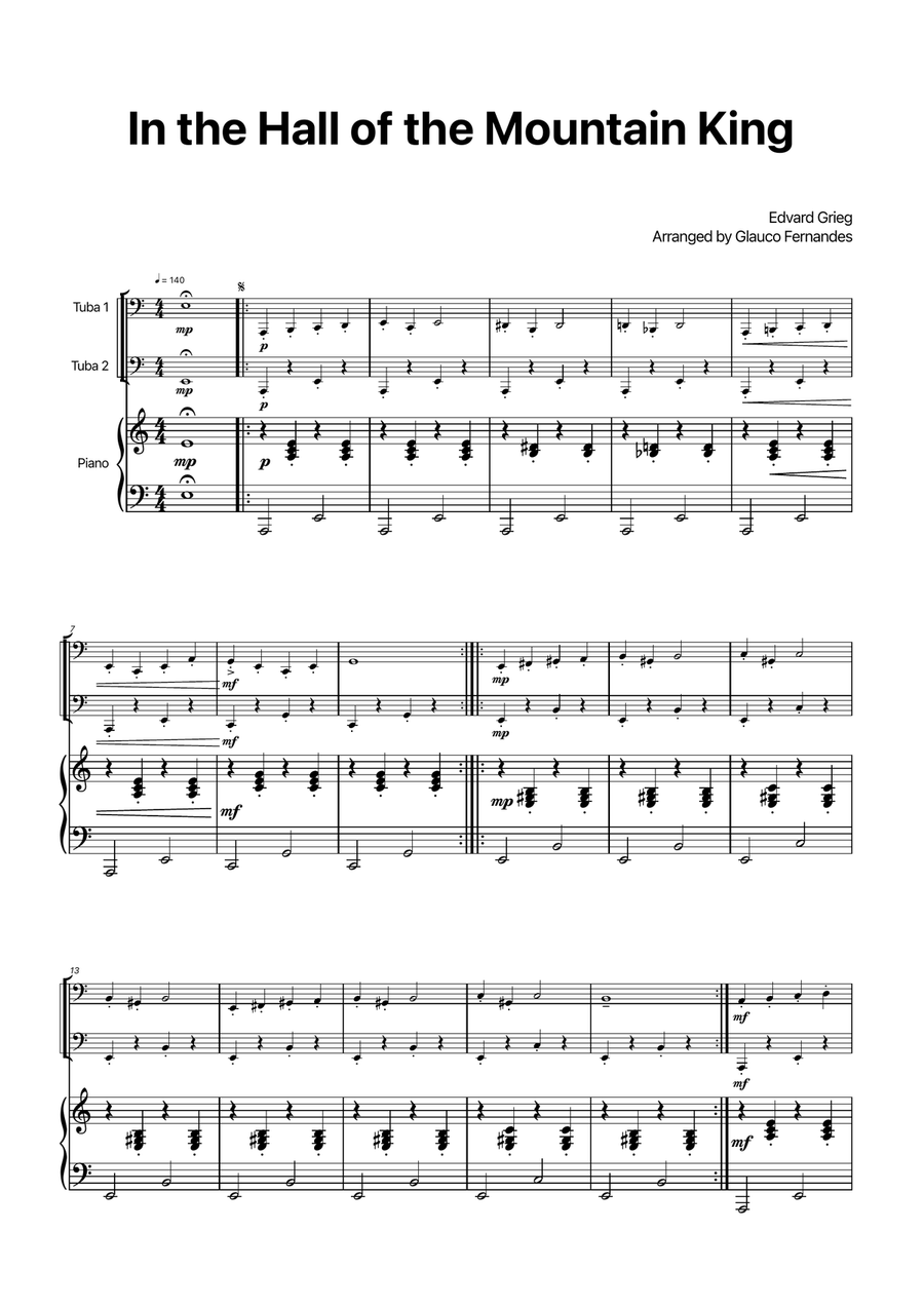 Book cover for In the Hall of the Mountain King - Tuba Duet with Piano