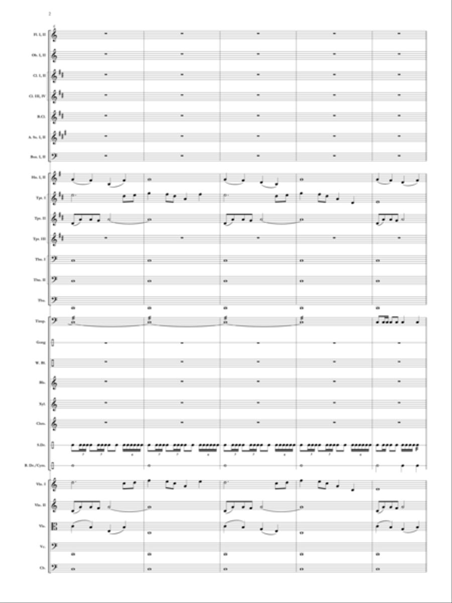 Elegy for Remembrance (September 11, 2001) Orchestra scores gallery preview page 3