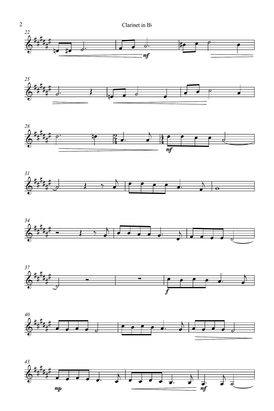 Walking In The Air B-Flat Clarinet scores gallery preview page 2