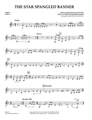 The Star Spangled Banner - Pt.4 - F Horn