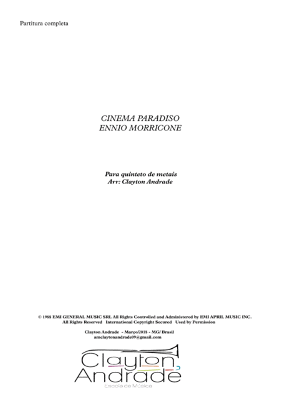 Cinema Paradiso Cinema Paradiso Brass Ensemble scores gallery preview page 1