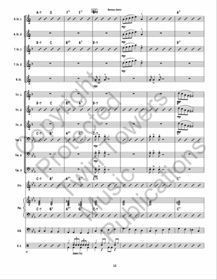 Buffarilla Shuffle Jazz Ensemble scores gallery preview page 13