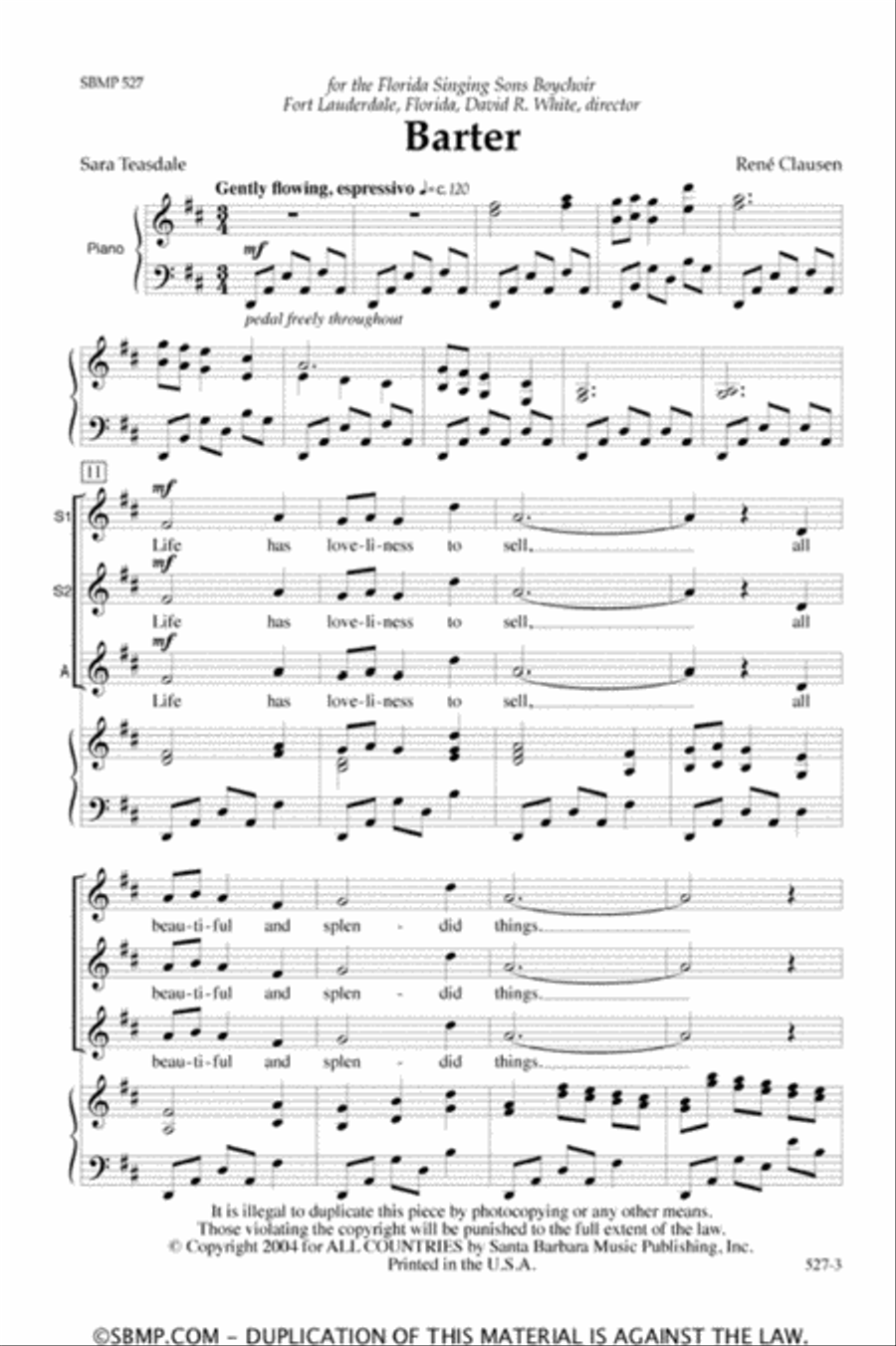 Barter - SSA Octavo SSA scores gallery preview page 2