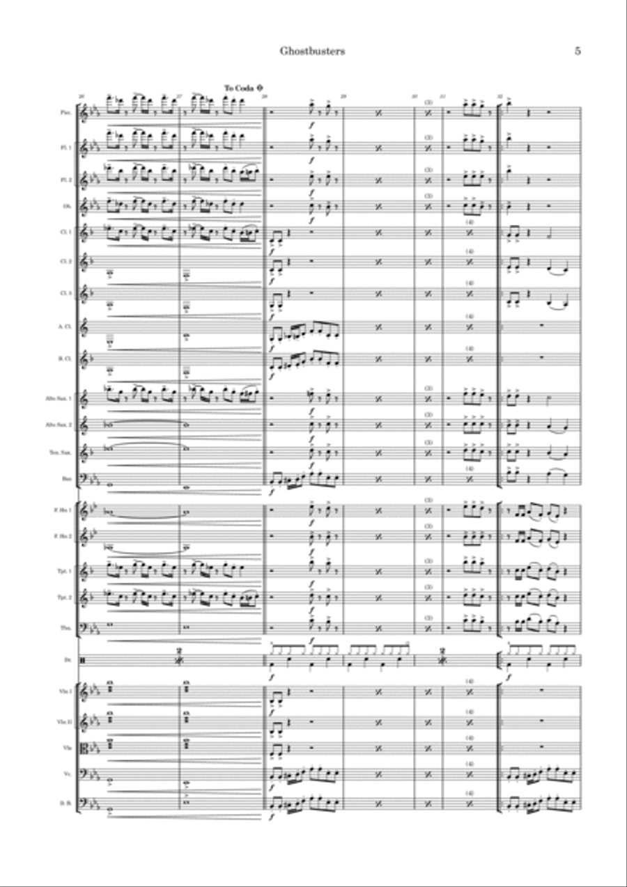 Ghostbusters Full Orchestra scores gallery preview page 5