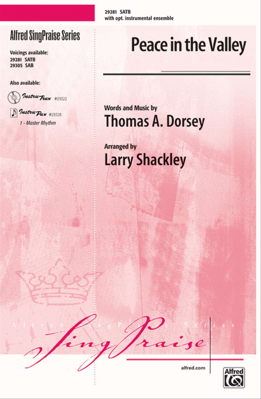 Peace in the Valley 4-Part scores gallery preview page 1